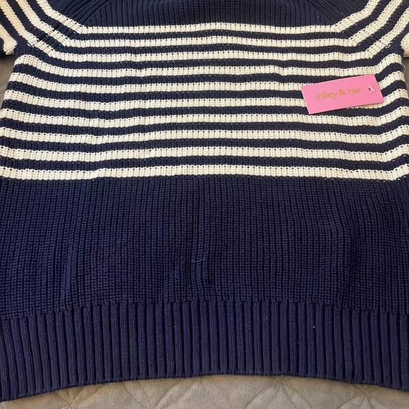 Riley & Rae XS cotton sweater navy and white - Picture 4 of 4
